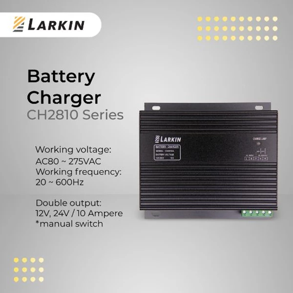 LARKIN Battery Charger CH2810 12V/24V 10A Manual Switch