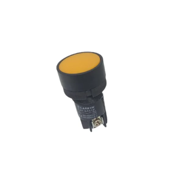 Larkin LB2-EA51P Larkin Push Button Plastic Head Circular Yellow 1 NO